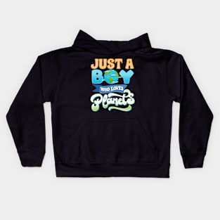 Just A Boy Who Loves Planets I Science Chemistry Kids Hoodie